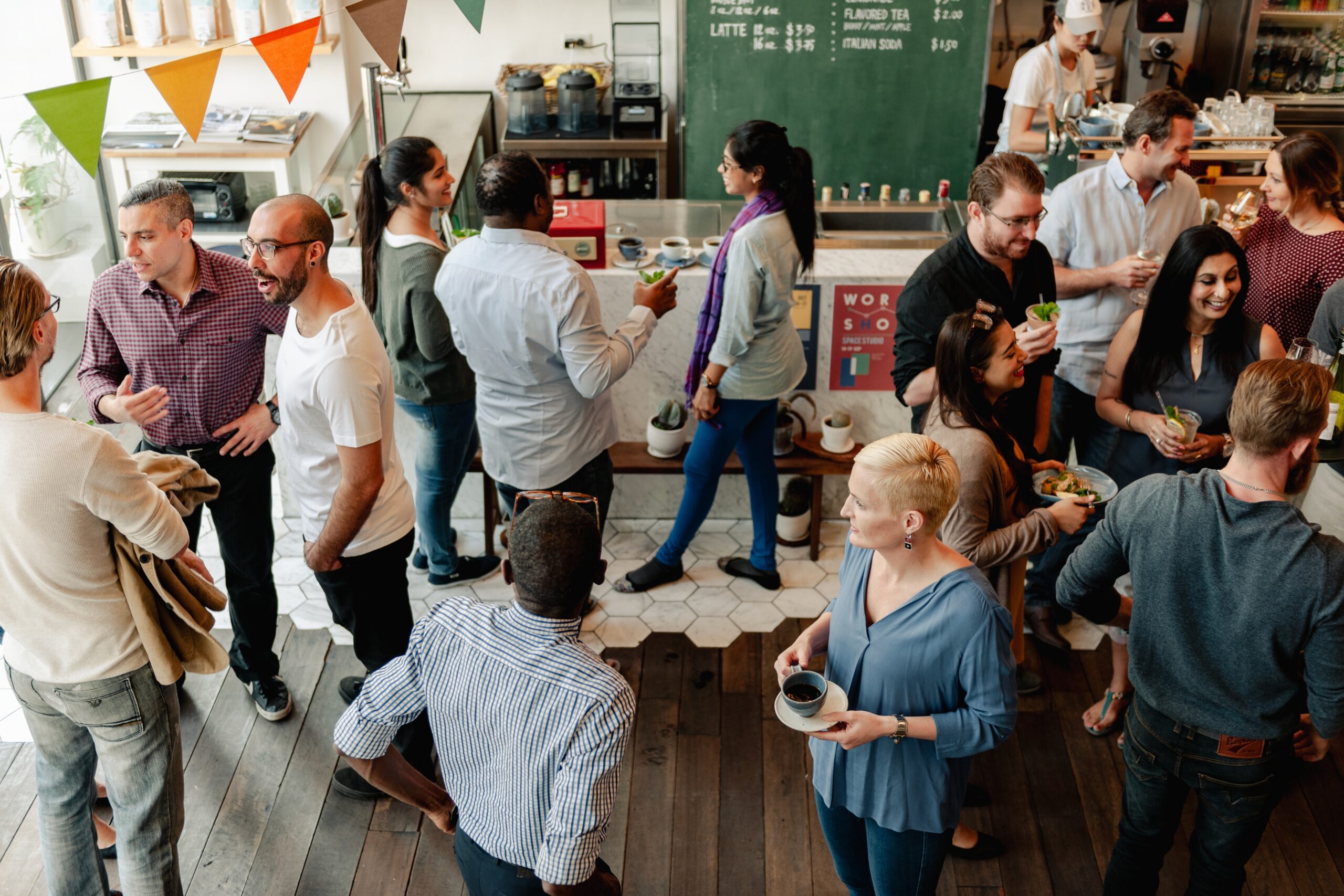 locals attending a brand community event